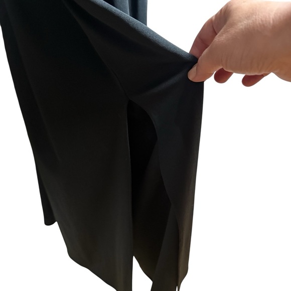 VTG 80s Mary McFadden Black Maxi Shift Dress Witchy Vampire Whimsigoth Medium - Picture 7 of 7